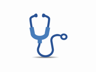 Blue stethoscope icon